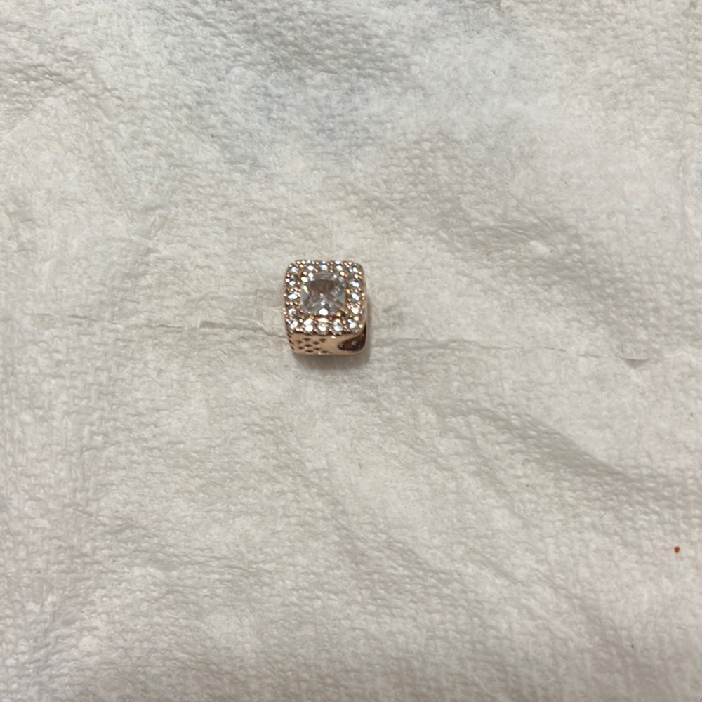 Pandora Gold and Silver Ring with Intricate Design